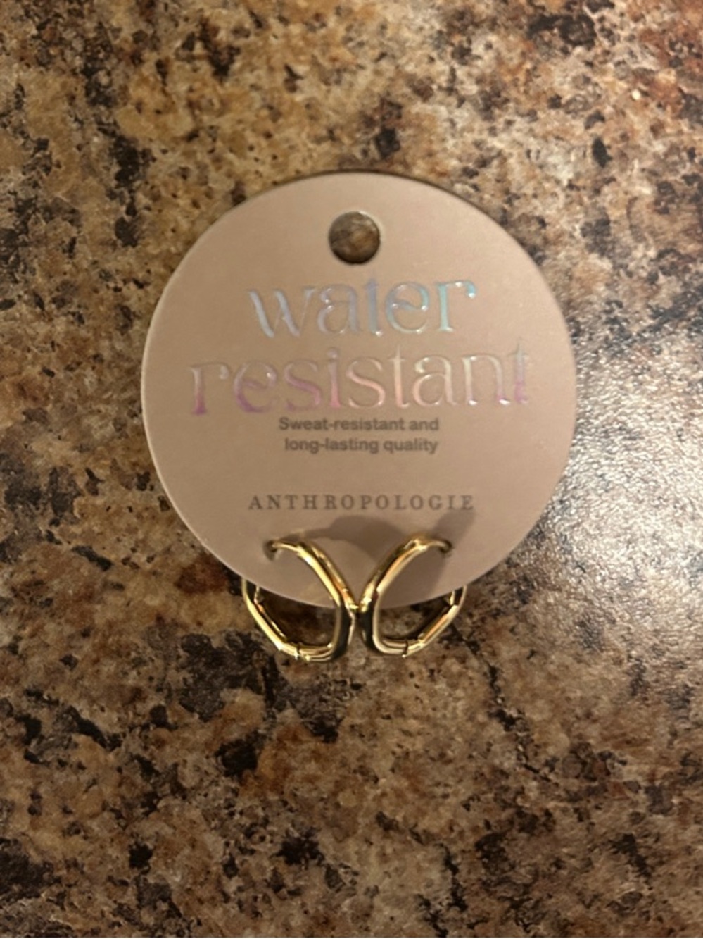 NWT Anthropologie Gold Hoop Ear Cuffs - Shiny Gold